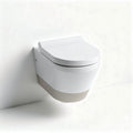 Wall-mounted toilet in white ceramic with modern design dimensions 36 x 36 x 40cm
